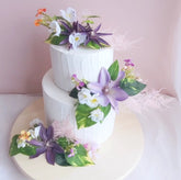 Set of 3 Wedding Cake Toppers Purple